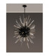 Hornby 32 Light E27 Vertical Oval Ceiling Pendant Matt Black Smoke Glass-9