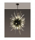 Hornby 32 Light E27 Vertical Oval Ceiling Pendant Matt Black Smoke Glass-10