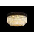 Poland Ceiling Lamp Round 12 Light E14 Matt Black Cognac Sculpted Glass Item Weight: 28.4kg-3