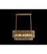 Poland Ceiling Pendant Rectangle 5 Light E14 Brass Smoke Sculpted Glass Item Weight: 21.2kg-3