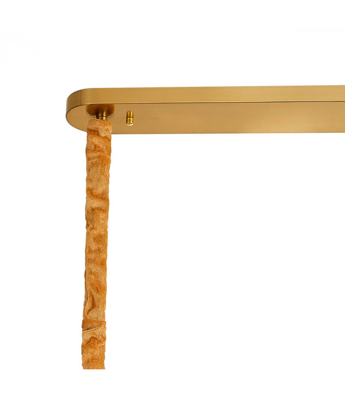 Poland Ceiling Pendant Rectangle 5 Light E14 Brass Smoke Sculpted Glass Item Weight: 21.2kg-5