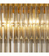 Poland Ceiling Pendant Rectangle 5 Light E14 Brass Smoke Sculpted Glass Item Weight: 21.2kg-7