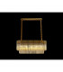 Poland Ceiling Pendant Rectangle 5 Light E14 Brass Cognac Sculpted Glass-3
