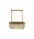Poland Ceiling Pendant Rectangle 5 Light E14 Brass Cognac Sculpted Glass-4