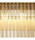 Poland Ceiling Pendant Rectangle 5 Light E14 Brass Cognac Sculpted Glass-7