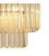 Poland Ceiling Pendant Rectangle 5 Light E14 Brass Cognac Sculpted Glass-8
