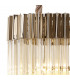 Poland Ceiling Pendant Rectangle 5 Light E14 Polished Nickel Cognac Sculpted Glass-5