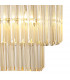 Poland Ceiling Pendant Rectangle 5 Light E14 Polished Nickel Cognac Sculpted Glass-7