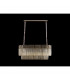 Poland Ceiling Pendant Rectangle 5 Light E14 Polished Nickel Cognac Sculpted Glass-9