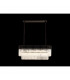 Poland Ceiling Pendant Rectangle 5 Light E14 Matt Black Clear Sculpted Glass Item Weight: 21.2kg-3