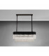 Poland Ceiling Pendant Rectangle 5 Light E14 Matt Black Clear Sculpted Glass Item Weight: 21.2kg-8