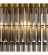 Poland Ceiling Pendant Rectangle 7 Light E14 Brass Smoke Sculpted Glass-7