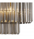 Poland Ceiling Pendant Rectangle 7 Light E14 Brass Smoke Sculpted Glass-8