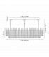 Poland Ceiling Pendant Rectangle 7 Light E14 Brass Cognac Sculpted Glass-2