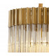 Poland Ceiling Pendant Rectangle 7 Light E14 Brass Cognac Sculpted Glass-6