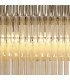 Poland Ceiling Pendant Rectangle 7 Light E14 Polished Nickel Cognac Sculpted Glass-7