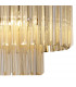 Poland Ceiling Pendant Rectangle 7 Light E14 Polished Nickel Cognac Sculpted Glass-8