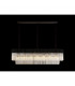 Poland Ceiling Pendant Rectangle 7 Light E14 Matt Black Clear Sculpted Glass Item Weight: 28kg-3