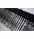 Poland Ceiling Pendant Rectangle 7 Light E14 Matt Black Clear Sculpted Glass Item Weight: 28kg-10