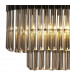 Poland Ceiling Pendant Rectangle 7 Light E14 Matt Black Smoke Sculpted Glass-6