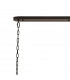 Poland Ceiling Pendant Rectangle 7 Light E14 Matt Black Cognac Sculpted Glass-5