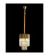 Poland Ceiling Pendant Round 4 Light E14 Brass Cognac Sculpted Glass-3