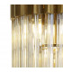 Poland Ceiling Pendant Round 4 Light E14 Brass Cognac Sculpted Glass-5