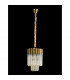 Poland Ceiling Pendant Round 4 Light E14 Brass Cognac Sculpted Glass-7