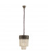 Poland Ceiling Pendant Round 4 Light E14 Polished Nickel Cognac Sculpted Glass-4
