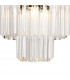 Poland Ceiling Pendant Round 4 Light E14 Matt Black Clear Sculpted Glass-7