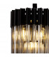 Poland Ceiling Pendant Round 4 Light E14 Matt Black Smoke Sculpted Glass-6