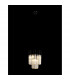 Poland Ceiling Pendant Round 4 Light E14 Matt Black Cognac Sculpted Glass-3