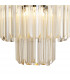 Poland Ceiling Pendant Round 4 Light E14 Matt Black Cognac Sculpted Glass-7