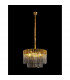 Poland Ceiling Pendant Round 8 Light E14 Brass Smoke Sculpted Glass Item Weight: 17.3kg-3