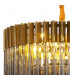 Poland Ceiling Pendant Round 8 Light E14 Brass Smoke Sculpted Glass Item Weight: 17.3kg-6