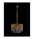 Poland Ceiling Pendant Round 8 Light E14 Brass Smoke Sculpted Glass Item Weight: 17.3kg-8