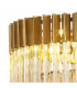 Poland Ceiling Pendant Round 8 Light E14 Brass Cognac Sculpted Glass Item Weight: 17.3kg-5