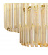 Poland Ceiling Pendant Round 8 Light E14 Brass Cognac Sculpted Glass Item Weight: 17.3kg-6