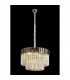 Poland Ceiling Pendant Round 8 Light E14 Polished Nickel Cognac Sculpted Glass Item Weight: 17.3kg-3