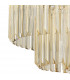 Poland Ceiling Pendant Round 8 Light E14 Polished Nickel Cognac Sculpted Glass Item Weight: 17.3kg-6