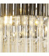 Poland Ceiling Pendant Round 8 Light E14 Polished Nickel Cognac Sculpted Glass Item Weight: 17.3kg-7