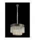 Poland Ceiling Pendant Round 8 Light E14 Polished Nickel Cognac Sculpted Glass Item Weight: 17.3kg-8