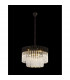 Poland Ceiling Pendant Round 8 Light E14 Matt Black Clear Sculpted Glass Item Weight: 17.3kg-3