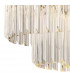 Poland Ceiling Pendant Round 8 Light E14 Matt Black Clear Sculpted Glass Item Weight: 17.3kg-6