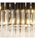 Poland Ceiling Pendant Round 8 Light E14 Matt Black Clear Sculpted Glass Item Weight: 17.3kg-7