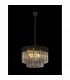 Poland Ceiling Pendant Round 8 Light E14 Matt Black Smoke Sculpted Glass Item Weight: 17.3kg-3