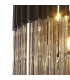 Poland Ceiling Pendant Round 8 Light E14 Matt Black Smoke Sculpted Glass Item Weight: 17.3kg-5