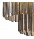 Poland Ceiling Pendant Round 8 Light E14 Matt Black Smoke Sculpted Glass Item Weight: 17.3kg-6