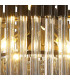 Poland Ceiling Pendant Round 8 Light E14 Matt Black Smoke Sculpted Glass Item Weight: 17.3kg-7