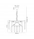 Poland Ceiling Pendant Round 8 Light E14 Matt Black Cognac Sculpted Glass Item Weight: 17.3kg-2